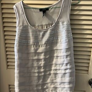 Alfani Gray Pleated Tank Top